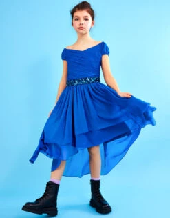 MONSOON Abigail Bardot Prom Dress Blue -Amour Fashion 02 51824502 6