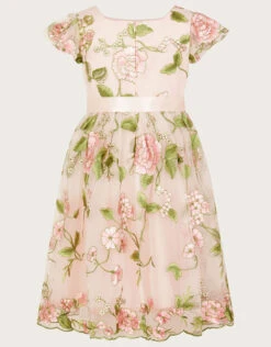 MONSOON Tabitha Tapestry Rose Net Dress Pink -Amour Fashion 02 51826112 3