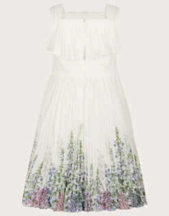 MONSOON Hyacinth Pleated Chiffon Dress Ivory -Amour Fashion 02 51827226 3