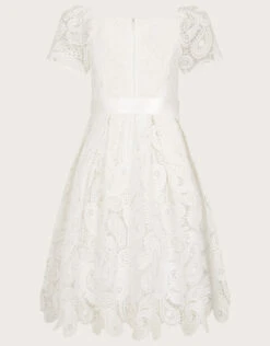 MONSOON Guipure Lace Square Neck Dress Ivory -Amour Fashion 02 51827326 3