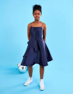 MONSOON Structured Asymmetric Prom Dress Blue -Amour Fashion 02 51828106 6