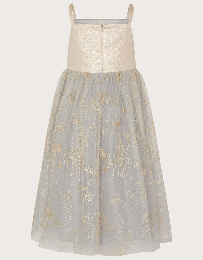 MONSOON Land Of Wonder Fairytale Embroidered Jacquard Dress Grey 4 MONSOON Land Of Wonder Fairytale Embroidered Jacquard Dress Grey - Image 2