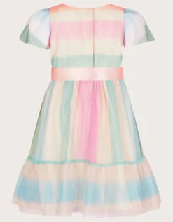 MONSOON Baby Pippa Stripe Tulle Dress Multi -Amour Fashion 02 61300529 3