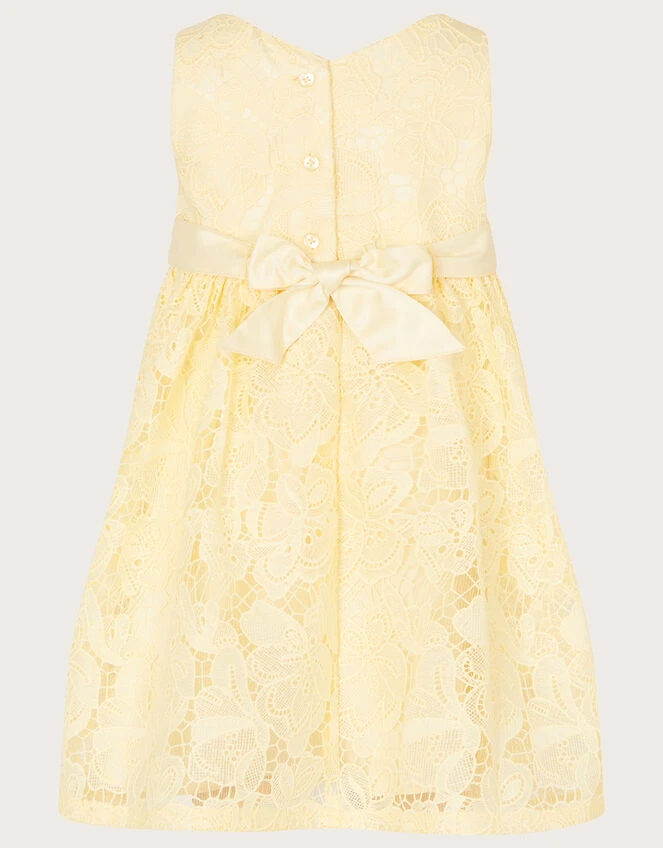MONSOON Baby Lace Dress Yellow 4 MONSOON Baby Lace Dress Yellow - Image 2