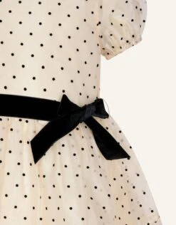 MONSOON Flock Spot Print Dress Ivory -Amour Fashion 03 31304426 4