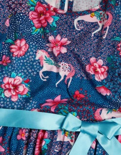 MONSOON Unicorn Patchwork Jersey Dress Blue -Amour Fashion 03 41421502 4