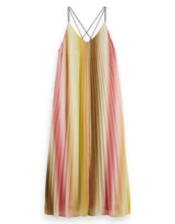 Scotch And Soda Pleated Tank Top Maxi Dress Shorter Length Multi -Amour Fashion 03 41494408 1