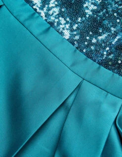 MONSOON Connie Sequin One-Shoulder Prom Dress Teal -Amour Fashion 03 41900540 4