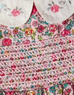 MONSOON Newborn Shirred Ditsy Smock Dress Set Pink -Amour Fashion 03 51214012 4