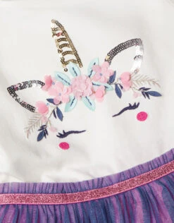 MONSOON Unicorn Ombre Disco Dress Ivory -Amour Fashion 03 51303526 4