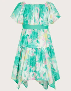 MONSOON Palm Print Hanky Hem Dress Green -Amour Fashion 03 51309607 3
