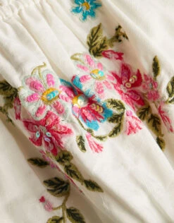 MONSOON Floral Border Jacquard Dress White -Amour Fashion 03 51317728 4