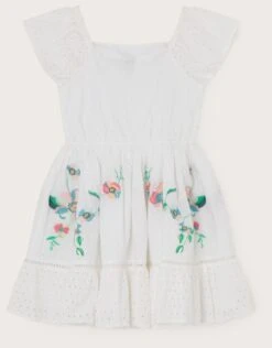 MONSOON Dobby Broderie Embroidered Dress White -Amour Fashion 03 51320028 3