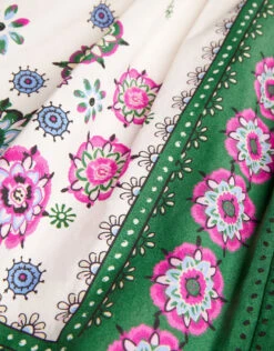 MONSOON MINI ME Scarf Print Midi Dress Green -Amour Fashion 03 51322307 4