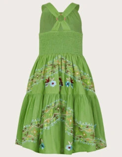 MONSOON MINI ME Boutique Shirley Ring Detail Embroidered Tiered Dress Green -Amour Fashion 03 51326107 3