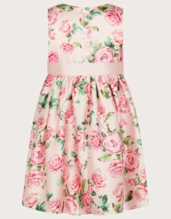MONSOON Baby Rose Print Satin Dress Pink -Amour Fashion 03 51504412 3