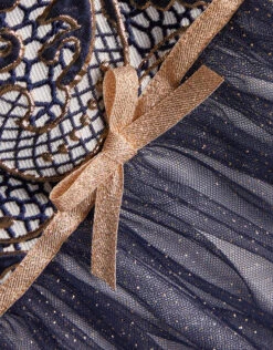 MONSOON Baby Jasmine Jacquard Tulle Dress Blue -Amour Fashion 03 51506606 4