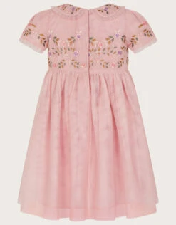 MONSOON Baby Embroidered Collar Tulle Dress Pink -Amour Fashion 03 51508712 3