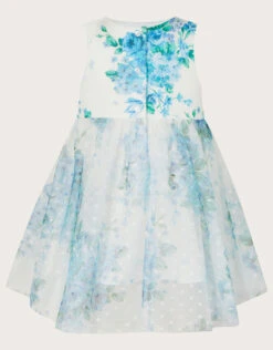 MONSOON Baby Heidi Tulle Print Dress Blue -Amour Fashion 03 51511502 3