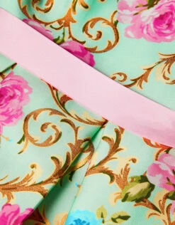 MONSOON Baby Baroque Rose Foil Print Dress Green -Amour Fashion 03 51512209 4