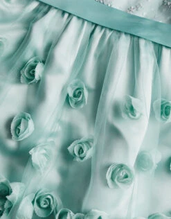 MONSOON Baby Ivy 3D Roses High Low Dress Green -Amour Fashion 03 51512507 4