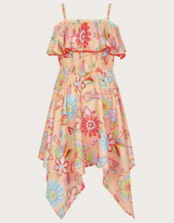 MONSOON Floral Print Hanky Hem Dress Orange -Amour Fashion 03 51630010 3