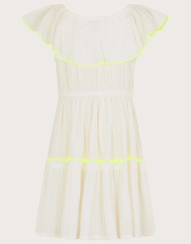 MONSOON Neon Trim Beach Dress Ivory 4 MONSOON Neon Trim Beach Dress Ivory - Image 2