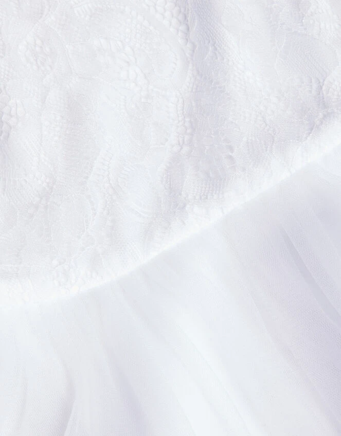 MONSOON Freya Scuba Lace Communion Dress White 5 MONSOON Freya Scuba Lace Communion Dress White - Image 3