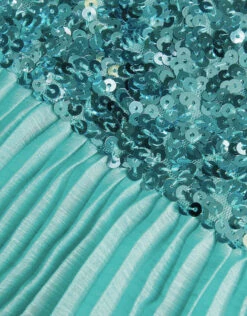 MONSOON Angel Pleat Sequin Dress Teal -Amour Fashion 03 51815240 4