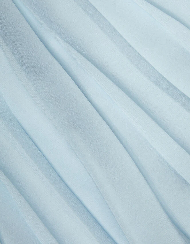 MONSOON Hallie Halter Neck Chiffon Dress Blue 5 MONSOON Hallie Halter Neck Chiffon Dress Blue - Image 3