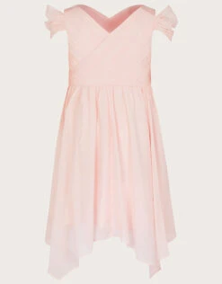 MONSOON Cold-Shoulder Wrap Dress In Recycled Polyester Pink -Amour Fashion 03 51829412 3