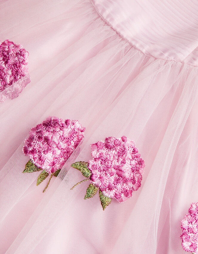 MONSOON Harriet Hydrangea Embroidered Tulle Dress Pink 5 MONSOON Harriet Hydrangea Embroidered Tulle Dress Pink - Image 3