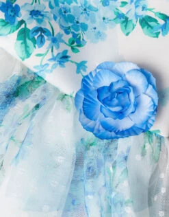 MONSOON Heidi Scuba Tulle Print Dress Blue -Amour Fashion 03 51830502 4