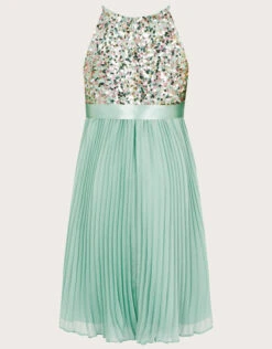 MONSOON Disco Sequin Truth Pleated Dress Green -Amour Fashion 03 51834009 3