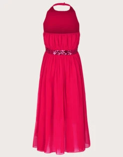 MONSOON Hayley Halter Neck Prom Dress Red -Amour Fashion 03 51836514 3