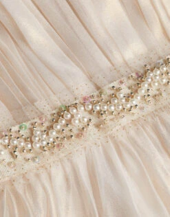 MONSOON Land Of Wonder Shimmer Organza Beaded Waistband Dress Natural -Amour Fashion 03 51837590 4