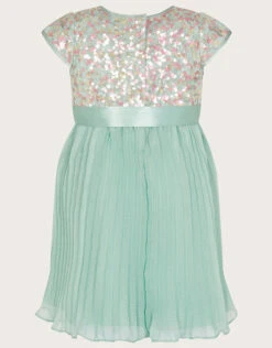 MONSOON Baby Disco Sequin Pleated Dress Green -Amour Fashion 03 61300409 3