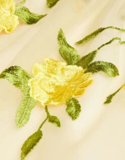 Baby Rose Embroidered Dress Yellow -Amour Fashion 03 61301556 4