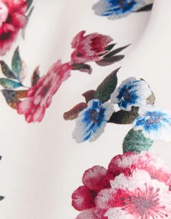 Baby Pansy Foil Scuba Dress Ivory -Amour Fashion 03 61301626 4