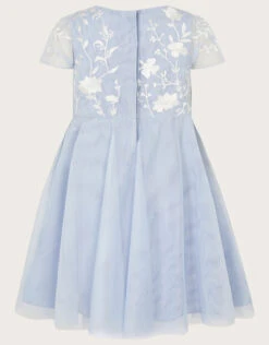 MONSOON Baby Emmy Embroidered Party Dress Blue -Amour Fashion 03 61302302 3