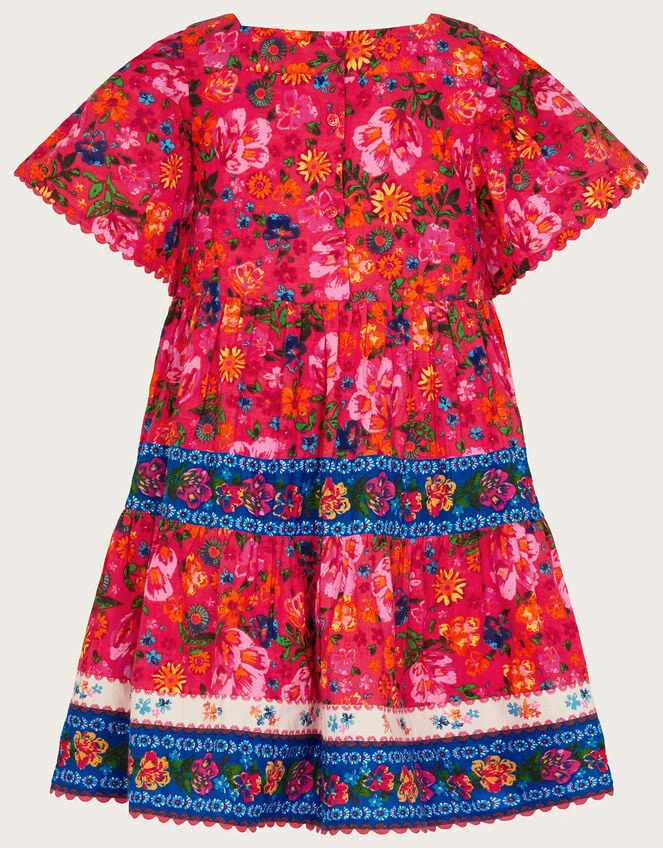 MONSOON Heritage Floral Mixed Print Dress Red 4 MONSOON Heritage Floral Mixed Print Dress Red - Image 2