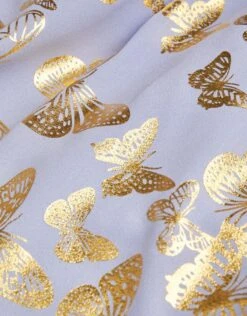 Butterfly Foil Print Tunic Dress Blue -Amour Fashion 03 61505902 4