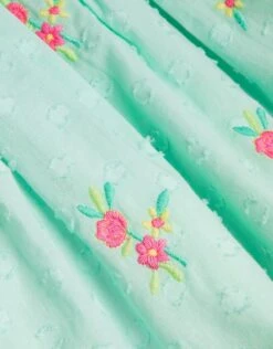 MONSOON Baby Dobby Embroidered Floral Dress Blue 7 MONSOON Baby Dobby Embroidered Floral Dress Blue -Amour Fashion 04 51219003 4