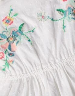 MONSOON Dobby Broderie Embroidered Dress White -Amour Fashion 04 51320028 4