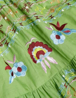 MONSOON MINI ME Boutique Shirley Ring Detail Embroidered Tiered Dress Green -Amour Fashion 04 51326107 4