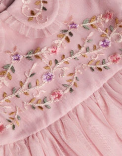 MONSOON Baby Embroidered Collar Tulle Dress Pink -Amour Fashion 04 51508712 4