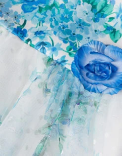 MONSOON Baby Heidi Tulle Print Dress Blue -Amour Fashion 04 51511502 4