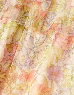 Baby Floral Print Tulle Dress Ivory -Amour Fashion 04 51512626 4