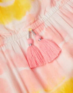 MONSOON MINI ME Tie Dye Dress With Sustainable Viscose Yellow -Amour Fashion 04 51629158 4