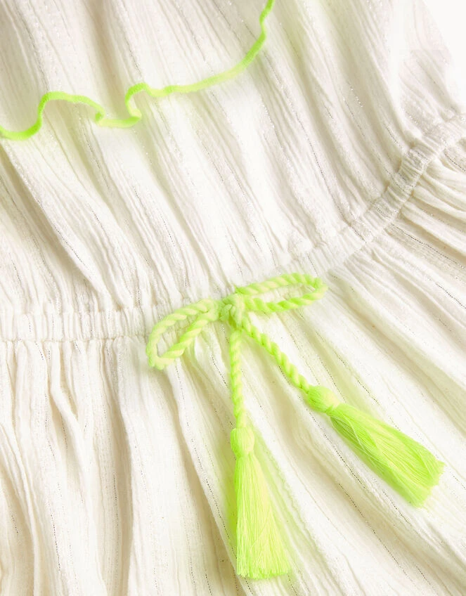 MONSOON Neon Trim Beach Dress Ivory 5 MONSOON Neon Trim Beach Dress Ivory - Image 3